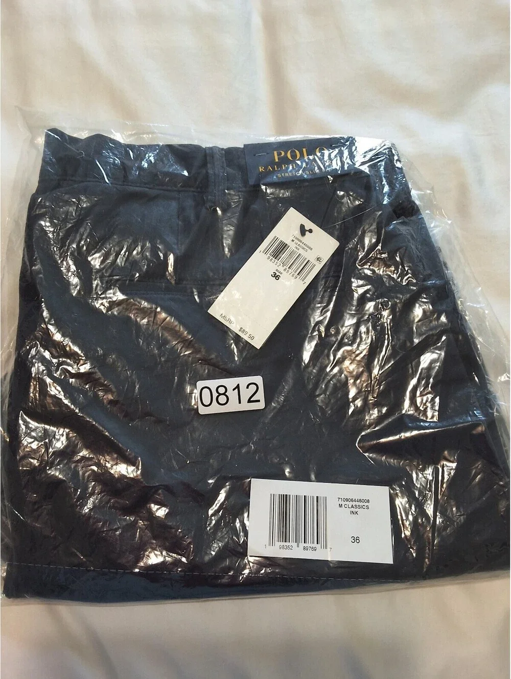 Polo Ralph Lauren Stretch Slim Fit Navy Blue Shorts Size 36